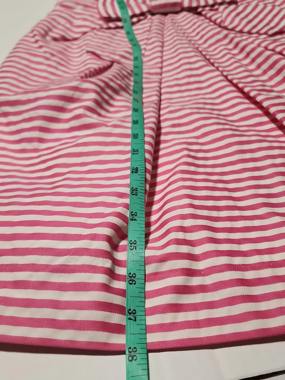 Kate Spade Jillian Candy Pink and White Striped Bow-Front Dress